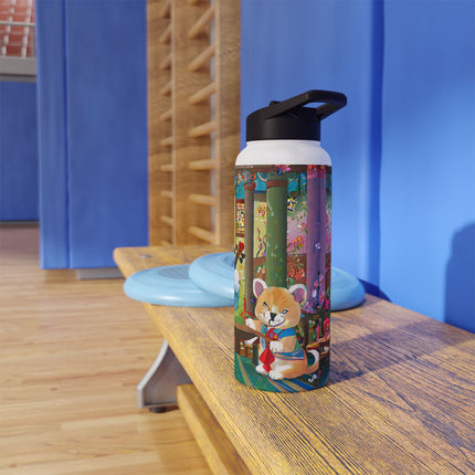 Melodies of the Snow Lion Cub Stainless Steel Water Bottle