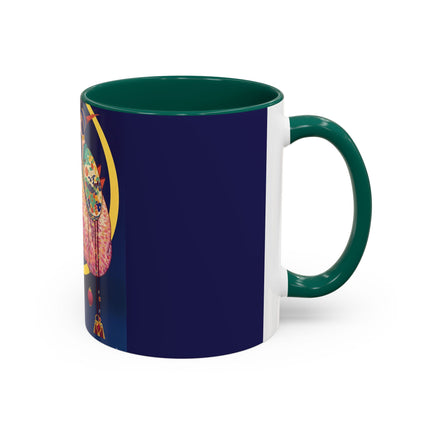 Moonlit Reflections Colorful Mug (11oz, 15oz) – Celestial Elegance, Art Deco Beauty & Dreamy Style