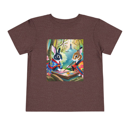 Fairy Animals Writing Wishes Toddler Short Sleeve Tee