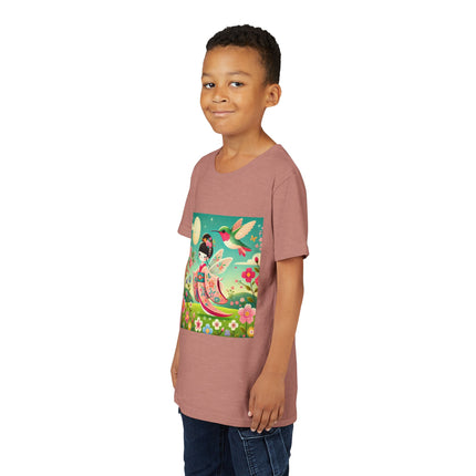 Geisha Fairy and the Hummingbird Blossom Youth Short Sleeve Tee