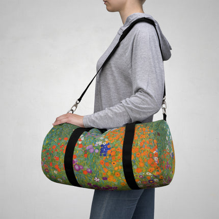 Cottage Garden by Gustav Klimt Duffle Bag