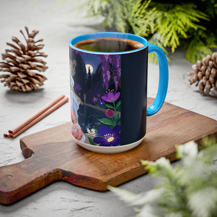 The Moonlit Garden Serenade Colorful Mugs – Art Deco Musical Elegance
