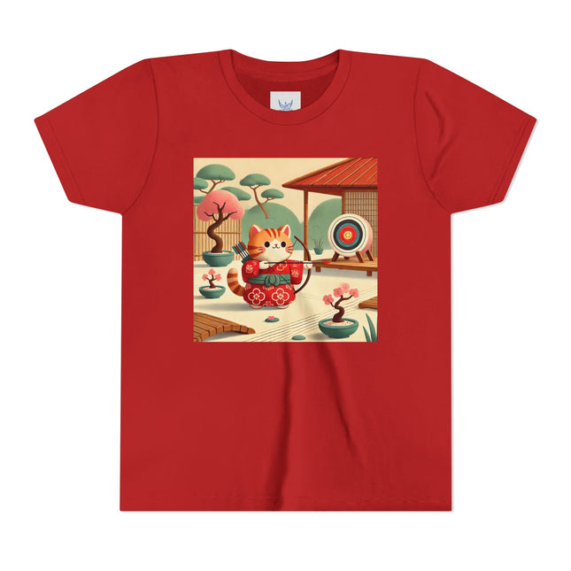 Archer Kitten in the Zen Garden Youth Short Sleeve Tee