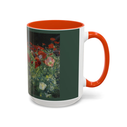 A Study of Poppies for Carnation, Lily, Lily, Rose by John Singer Sargent Colorful Mugs (11oz, 15oz)