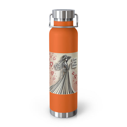Love You Always Copper Vacuum Insulated Bottle, 22oz