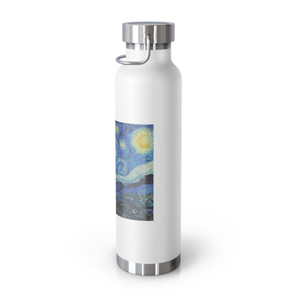 The Starry Night by Vincent Van Gogh Copper Vacuum Insulated Bottle, 22oz