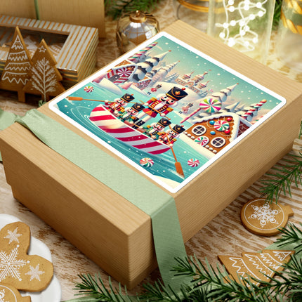 Nutcracker Candy-Striped Adventure Kiss-Cut Stickers (4 Sizes)