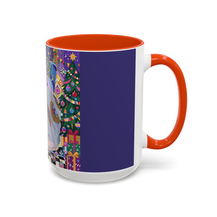 🎄✨ The Lady Of The Christmas Ornament Colorful Mug – Art Deco Holiday Fantasy