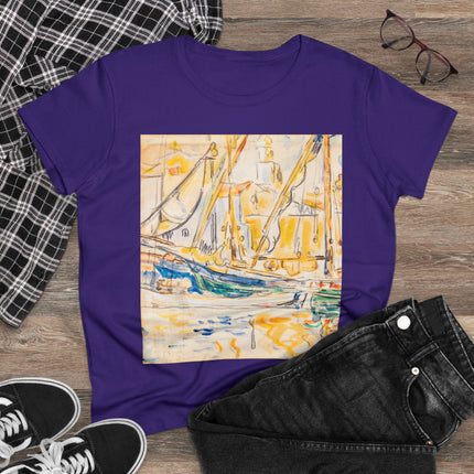 Saint-Tropez by Paul Signac Women's Midweight Cotton Tee