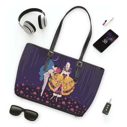 🌹🌙 The Queen Of The Midnight Roses Shoulder Bag – Art Deco Garden Fantasy
