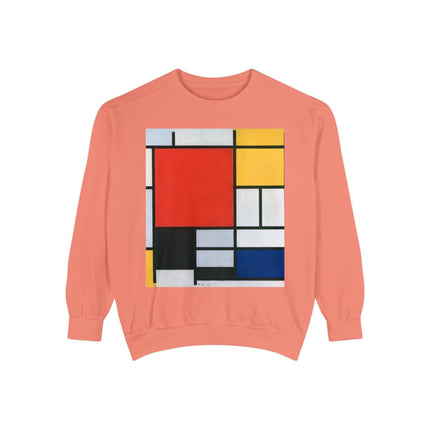 Composition with Red, Yellow, Blue, and Black by Piet Mondrian Garment-Dyed Sweatshirt