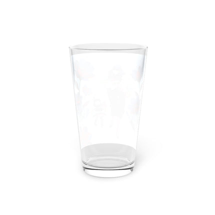 🎁🌺 The Christmas Gift Garden Stroll Pint Glass – Art Deco Holiday Fantasy