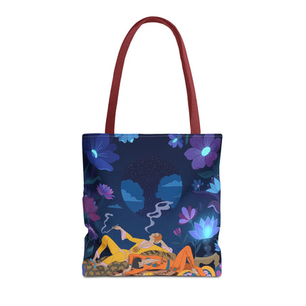 🌙🌺 The Midnight Garden Dreamers Tote Bag – Art Deco Nocturne