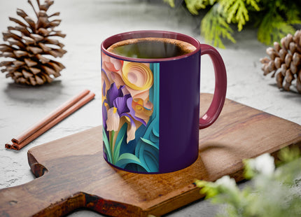 The Elegant Iris Flower Colorful Mugs (11oz, 15oz)