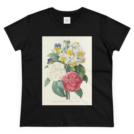 Choix des plus belles fleurs, Plate 015 by Pierre Joseph Redouté Women's Midweight Cotton Tee