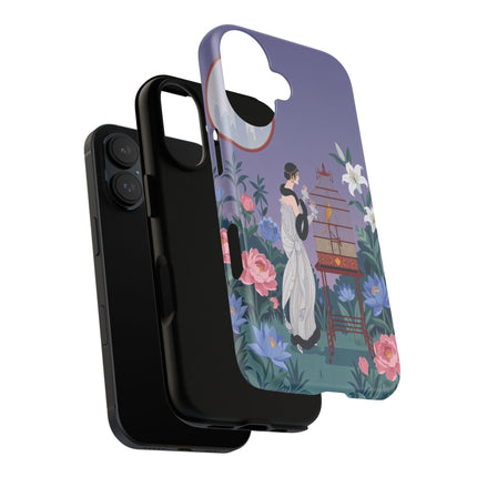 🌸🐦 The Lady Of The Garden Birdcage Phone Case – Art Deco Floral Elegance
