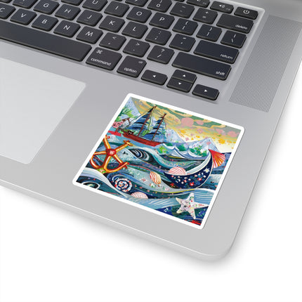 Nautical Patterns Kiss-Cut Stickers  (4 Sizes)