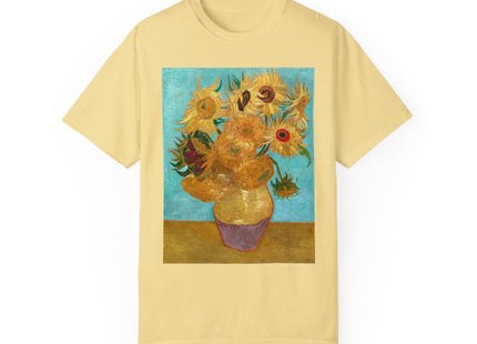 Vase with Twelve Sunflowers by Vincent van Gogh Unisex Garment-Dyed T-shirt