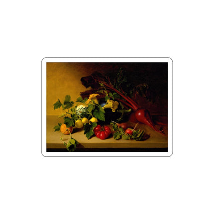 Still Life with Vegetables by James Peale Die-Cut Stickers (5 Sizes)