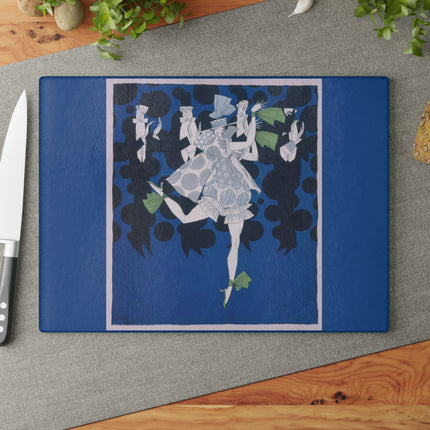 Where is my boy tonight by Ralph Barton Glass Cutting Board