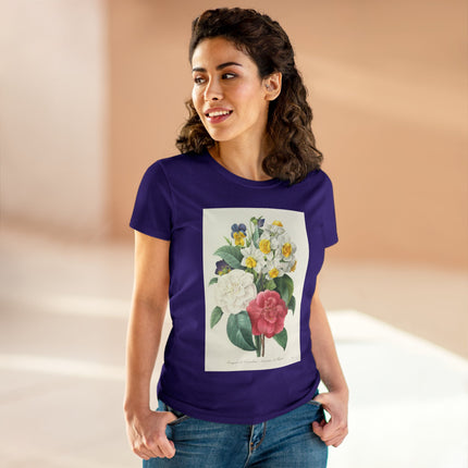 Choix des plus belles fleurs, Plate 015 by Pierre Joseph Redouté Women's Midweight Cotton Tee
