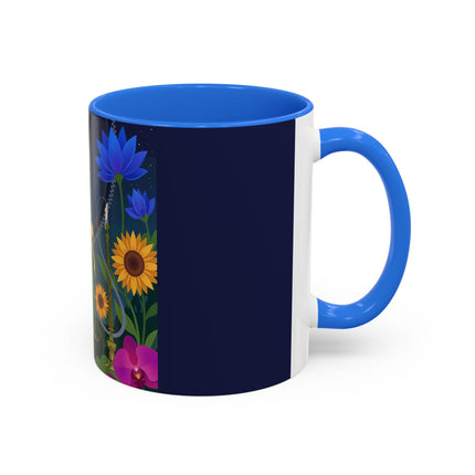 The Lady Of The Starlit Candles Colorful Mugs – Art Deco Theatrical Romance