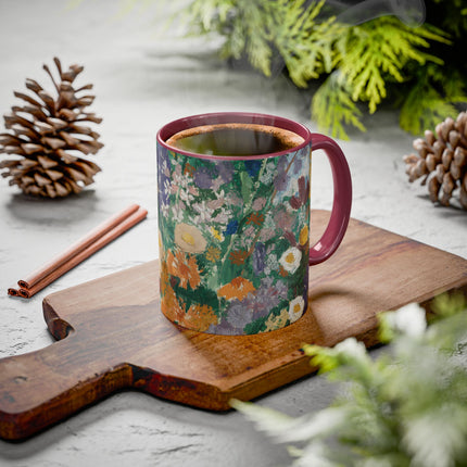 Flowers on the Mountain by August Babberger Colorful Mugs (11oz, 15oz)