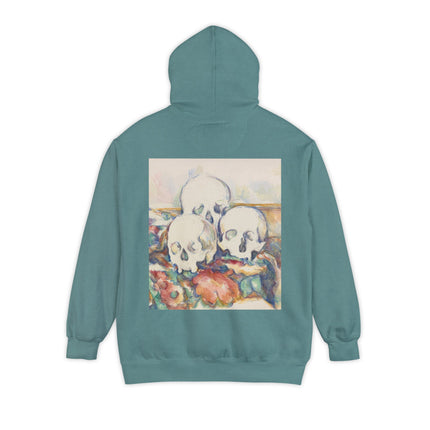 The Three Skulls by Paul Cézanne Unisex Garment-Dyed Hoodie