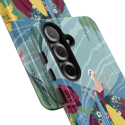 🌹🌿 The Willow Garden Promenade Phone Case – Art Deco Floral Elegance