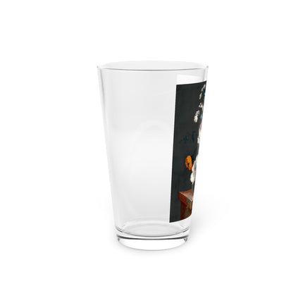 Floral Still Life by Johann Baptist Drechsler Glass, 16oz