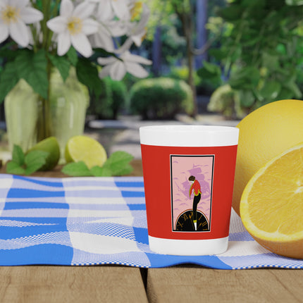 Woman Waiting for her Beloved at 1:59 by Kobayashi Kaichi Ceramic Shot Glass