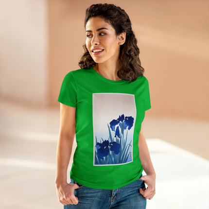 Irises by Ohara Koson Women's Midweight Cotton Tee