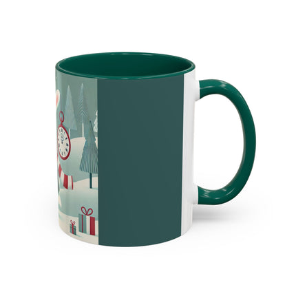 Candy Cane Timekeeper Bunny Colorful Mugs (11oz, 15oz)