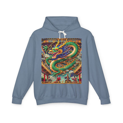 Tibetan Dragon Over Kabuki Duel Hoodie