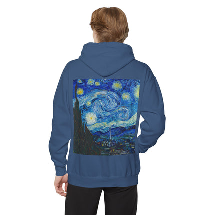 The Starry Night by Vincent Van Gogh Unisex Garment-Dyed Hoodie