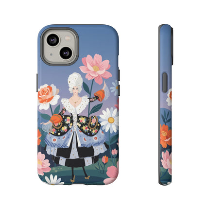 🌸🎀 The Grand Floral Promenade Phone Case – Art Deco Fashion Fantasy