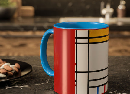 Place de la Concorde by Piet Mondrian Colorful Mugs (11oz, 15oz)