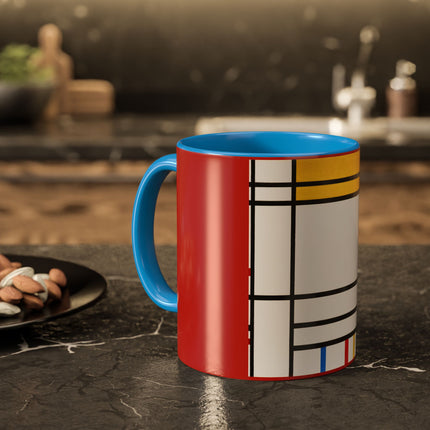 Place de la Concorde by Piet Mondrian Colorful Mugs (11oz, 15oz)