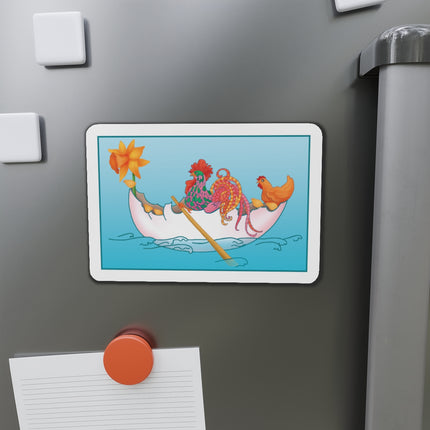 A Rooster's Seafaring Adventure Die-Cut Magnets (5 Sizes)