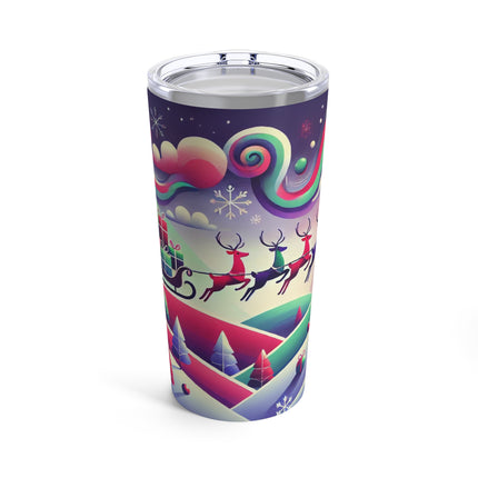 Festive Reindeer Flight Tumbler 20oz