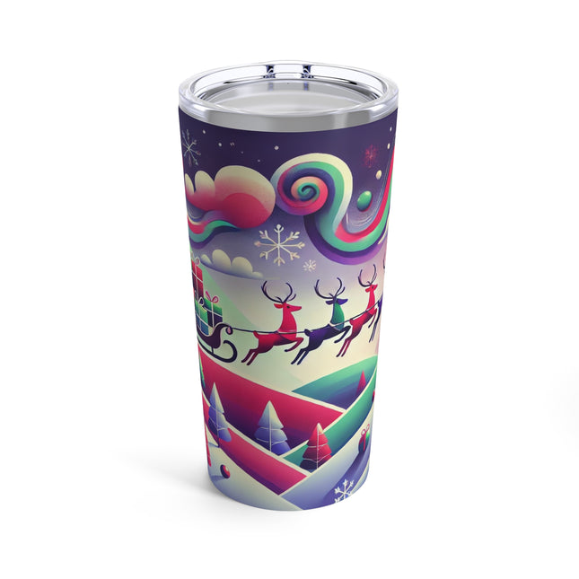 Festive Reindeer Flight Tumbler 20oz