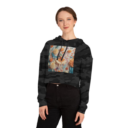 Dahlia Fairy Cropped Hooded Sweatshirt