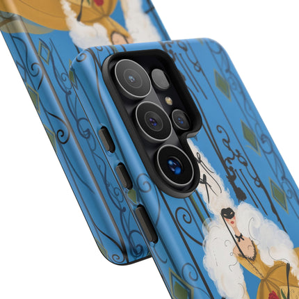 🎭🌹 The Lady At The Masquerade Gates Phone Case – Art Deco Fashion Illustration
