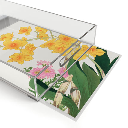 Golden Bow Orchid by Tanigami Kônan Acrylic Serving Tray