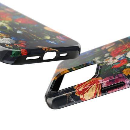 🌺🌙 The Midnight Garden Abundance Phone Case – Art Deco Floral Still Life