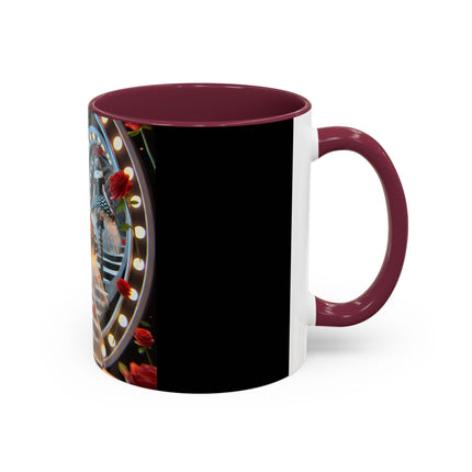 Halloween Witch Through the Mirror Colorful Mugs (11oz, 15oz)