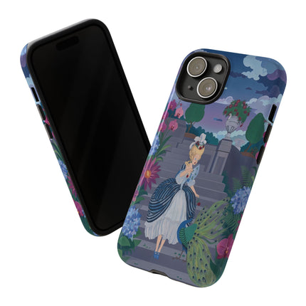 🦚🌸 The Peacock Garden Terrace Phone Case – Art Deco Floral Elegance