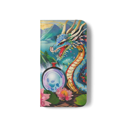 🐉💎 Wisdom's Guardian Flip Case – Dragon's Embrace & Eternal Wisdom