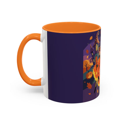 🐈‍⬛🎃 The Black Cat Witch Of Pumpkin Manor Colorful Mug – Whimsical Halloween Charm