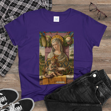 Madonna and Child by Carlo Crivelli Women's Midweight Cotton Tee